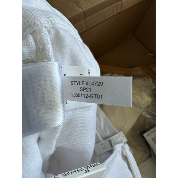 J. Crew 10" Vintage Straight Denim Jeans White Button Fly Plus Sz 35 NWT - Picture 9 of 10